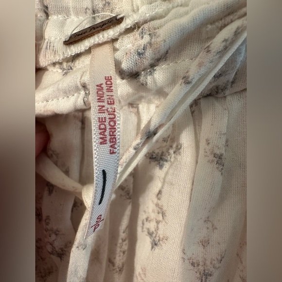 FREE PEOPLE S Intimately Cotton Wide Leg PJ Pant BAGGY Feather Weight POCKETS - Picture 6 of 16